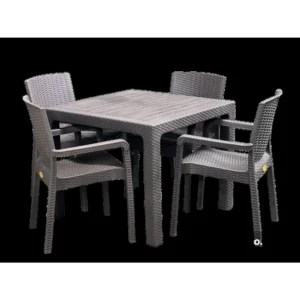 Кафеава Сет за двор маса 90x90 + 4 столици