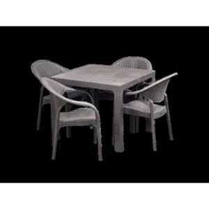 Кафеава Сет за двор маса 90x90 + 4 столици